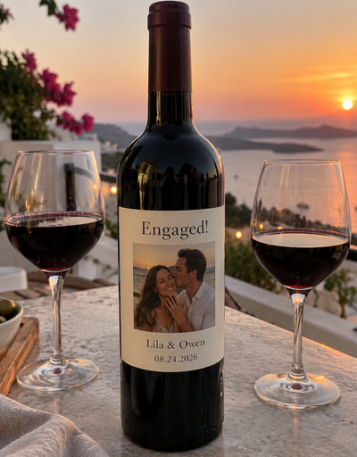Lila and Owen engagement sunset